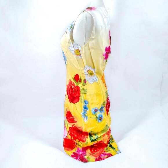 Fendi Multicolor Floral Mini Dress Sz 44 Made In Italy - Picture 3 of 12